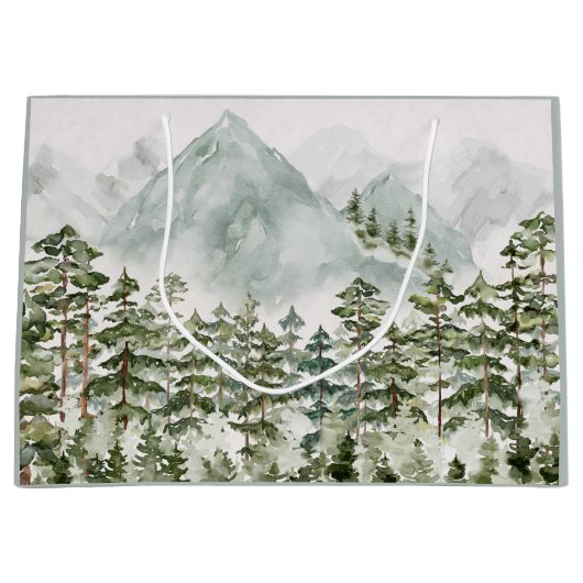 Bos en Berg Natuur Waterverf Groot Cadeauzakje (Voorkant)