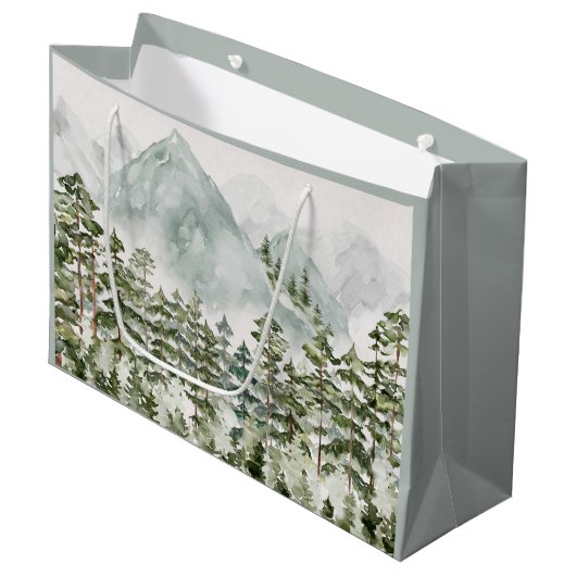 Bos en Berg Natuur Waterverf Groot Cadeauzakje (Voorkant Gekanteld)