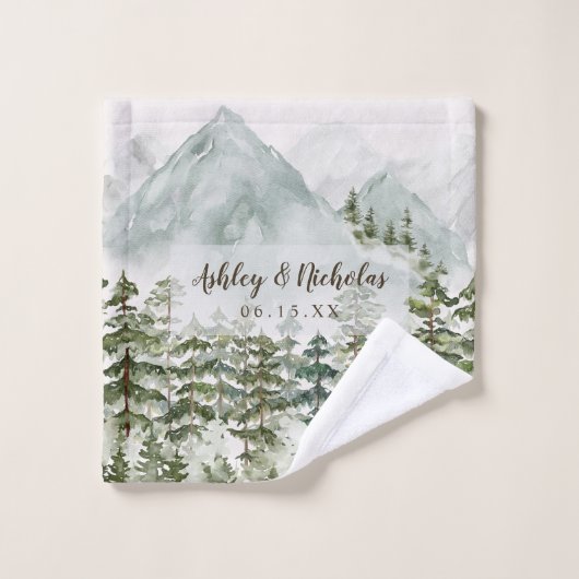 Bos en Berg Natuur Waterverf Washandje (Wasdoekje)