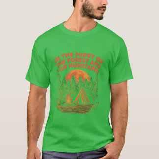 Bos en Bergen Kamperen Wandelen Kampeerder Wandela T-shirt