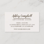 Bos en bergen Waterverf Visitekaartje (Achterkant)