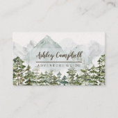 Bos en bergen Waterverf Visitekaartje (Voorkant)