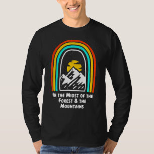 Bos- en bergkamperwandelaar t-shirt