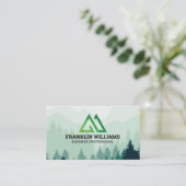 Bos en bergketen | Natuur Visitekaartje (Staand voorkant)