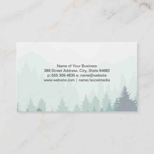 Bos en bergketen | Natuur Visitekaartje (Achterkant)