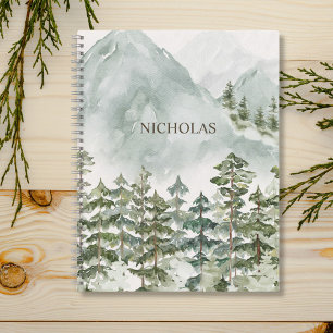 Bos- en berglandelijke aquarel notitieboek