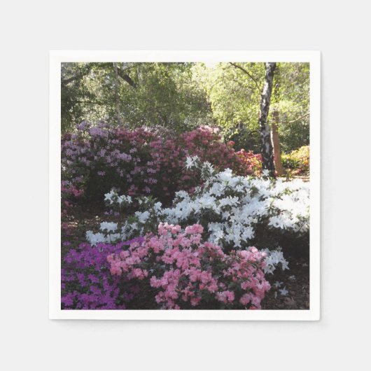 Bos en bloemen papier servet (Voorkant)