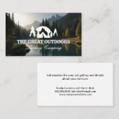 Bos en het meer | Camping Logo Visitekaartje (Voorkant / Achterkant)