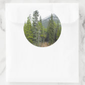 Bos en Mountain Scene Ronde Sticker (Tas)