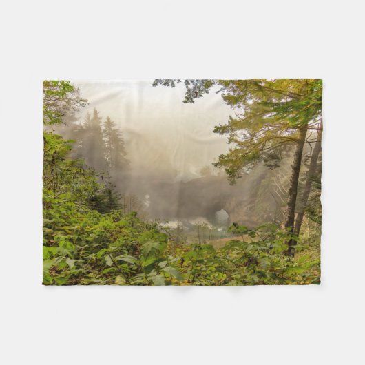 Bos- en oceaanalandschap fleece deken (Voorkant (Horizontaal))
