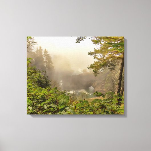 Bos- en oceanlandschap canvas afdruk (Voorkant)
