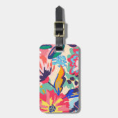 Bos en rozen bagagelabel (Voorkant verticaal)