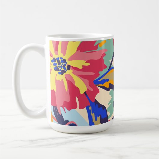 Bos en rozen koffiemok (Links)