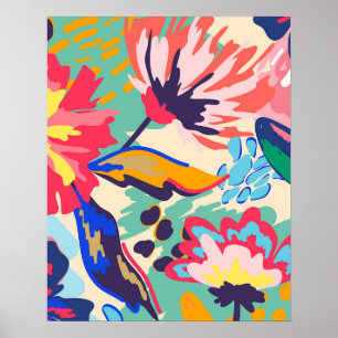 Bos en rozen poster