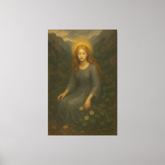 Bos engel – Goddelijk licht portret Canvas Afdruk (Voorkant)