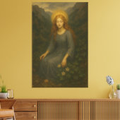 Bos engel – Goddelijk licht portret Canvas Afdruk (Insitu (Woonkamer))