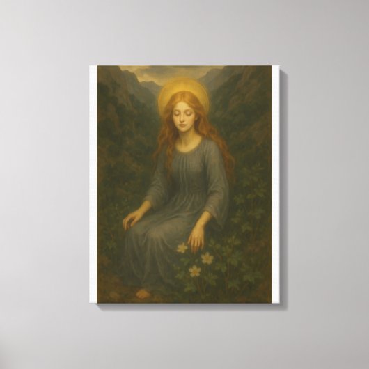 Bos engel – Goddelijk licht portret Canvas Afdruk (Voorkant)