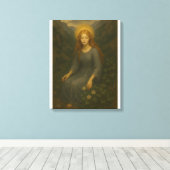 Bos engel – Goddelijk licht portret Canvas Afdruk (Insitu (Houten vloer))
