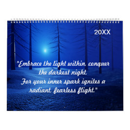 Bos Esthetisch Landschap Donkerblauw fantasie Kalender