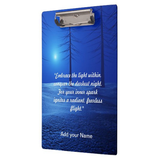 Bos Esthetisch Landschap Donkerblauw motivatie Klembord (Links)