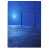 Bos Esthetisch Landschap Donkerblauw motivatie Klembord (Achterkant)