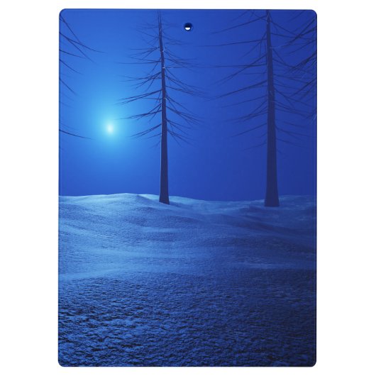 Bos Esthetisch Landschap Donkerblauw motivatie Klembord (Achterkant)