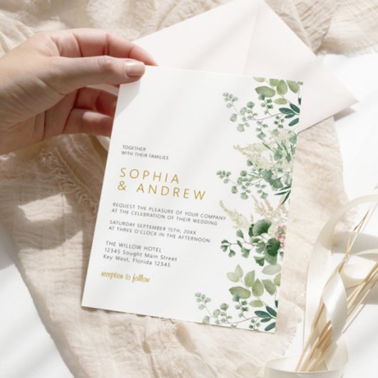 Bos Eucalyptus groen bruiloft uitnodiging