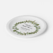 Bos Eucalyptus Groene Bruiloft Papieren Bordje (Gekanteld)