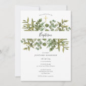 Bos Eucalyptus Groene Doop Christening Kaart (Voorkant)