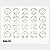 Bos Eucalyptus Groene Huwelijk Ronde Sticker (Vel)