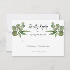 Bos Eucalyptus Groene Huwelijks RSVP
