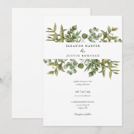 Bos Eucalyptus Groene Huwelijksdecoratie Kaart
