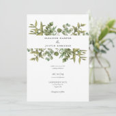 Bos Eucalyptus Groene Trouwfoto Kaart (Staand voorkant)