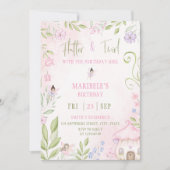 Bos Fairy Flutter & Twirl Meisje Verjaardagsfeest Kaart (Voorkant)