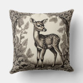 Bos Fawn Botanische Baby Herten Kussen (Achterkant)