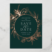 Bos | Florence Folie Save the Date Card Folie Uitnodiging (Voorkant)