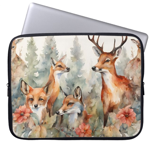 Bos fluistert laptop sleeve (Voorkant)