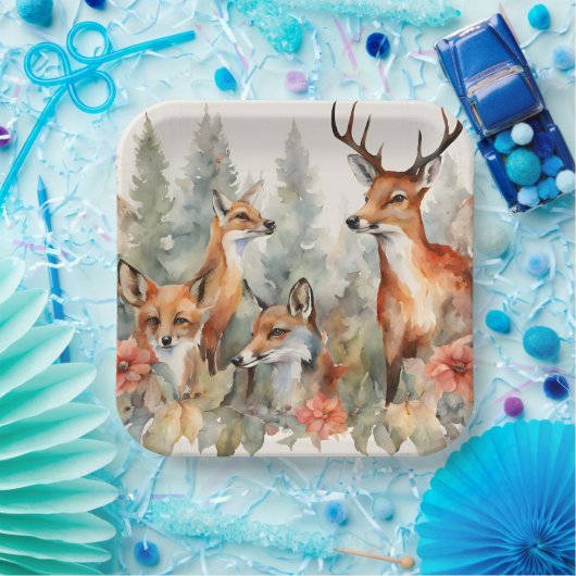 Bos fluistert papieren bordje (Feest)