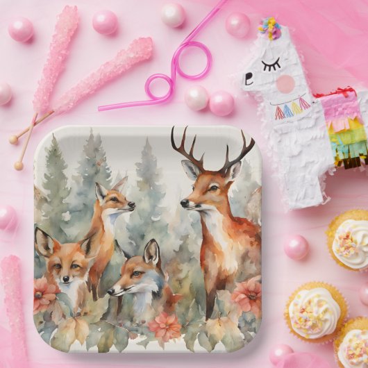 Bos fluistert papieren bordje (Feest)