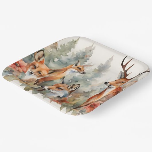 Bos fluistert papieren bordje (Gebogen)