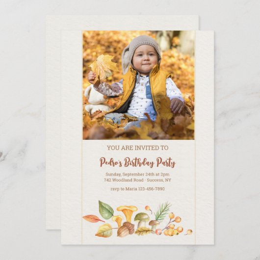 Bos Foto Uitnodiging (Voorkant / Achterkant)