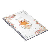  bos Fox Illustratie met Jouw naam Notitieboek (Rechterzijde)