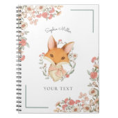  bos Fox Illustratie met Jouw naam Notitieboek (Voorkant)