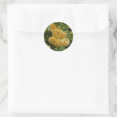 Bos gele tuinrozen  ronde sticker (Tas)