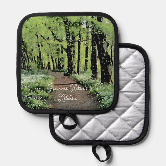  bos gepersonaliseerd pannenlap (Voorkant / Achterkant)