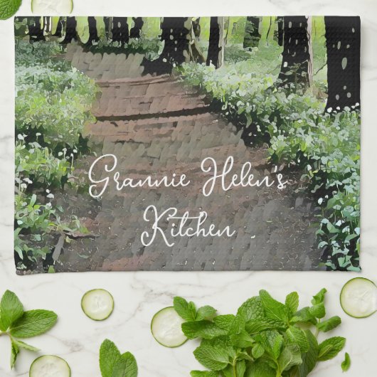  bos gepersonaliseerd theedoek (Gevouwen)