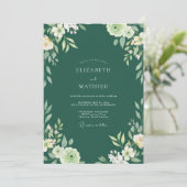 Bos Geschilderde Wilde Bloemen Bruiloft Kaart (Staand voorkant)