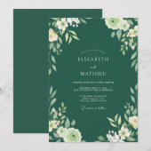 Bos Geschilderde Wilde Bloemen Bruiloft Kaart (Voorkant / Achterkant)