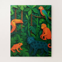 Bos gevouwen dieren – Tropische jungle wilde diere