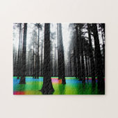 Bos gevuld met bomen Omringd Gekleurd Water Legpuzzel (Horizontaal)